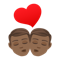 Kiss- Man- Man- Medium Skin Tone- Dark Skin Tone emoji on Emojione